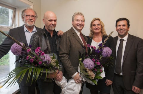 Theodór Júlíusson heiðurslistamaður 2014, Jón Adolf Steinólfsson bæjarlistamaður 2015, Ragnar Th. S…