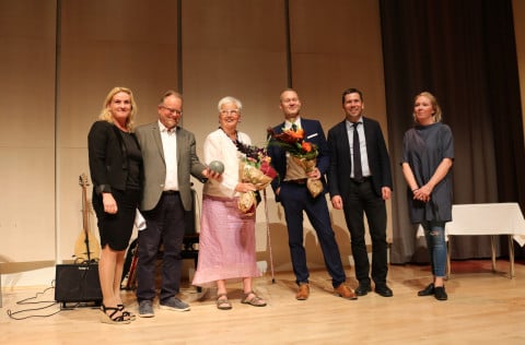 Ásgeir Ásgeirsson bæjarlistamaður Kópavogs 2016 og Kristín Þorkelsdóttir heiðurslistamaður 2016 ása…