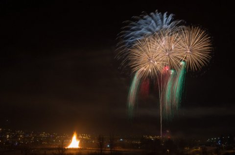 Áramótabrenna í Kópavogsdal.