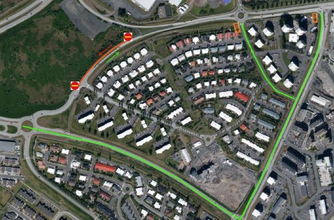 Lokun vegna malbiksframkvæmda