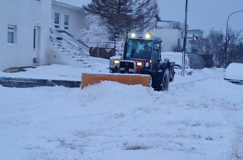 Snjómokstur í Kópavogi.