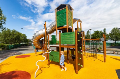 Leikið í Kópavogi.