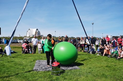 Frá hátíðarhöldum við Menningarhúsin 2020.