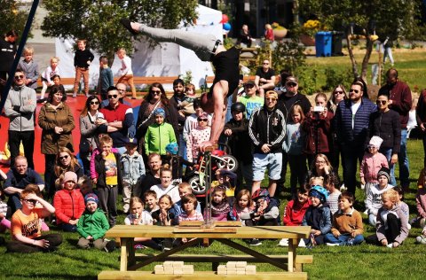 Frá hátíðarhöldum í Kópavogi 17. júní.