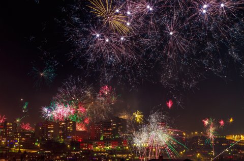 Áramót í Kópavogi.