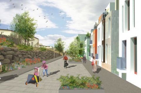 Tillaga ASK arkitekta að Hamrabrekku gerir ráð fyrir uppbyggingu íbúðarhúsnæðis þar.