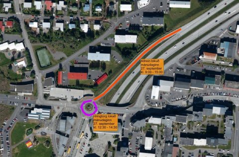 Lokun vegna malbikunar