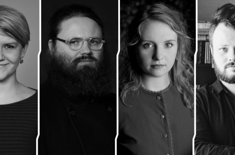 Tónskáldin Ásbjörg Jónsdóttir, Sigurður Árni Jónsson, Gunnar Karel Másson og María Huld Markan Sigf…