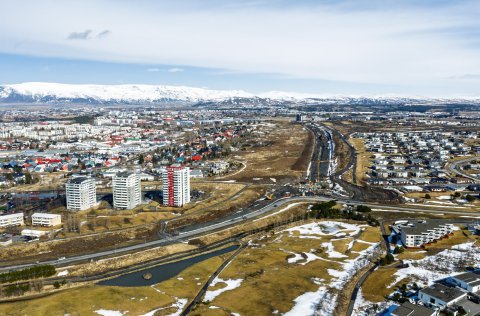 Unnið í vegstæði Arnarnesvegar. Mynd/Vilhelm Gunnarsson.