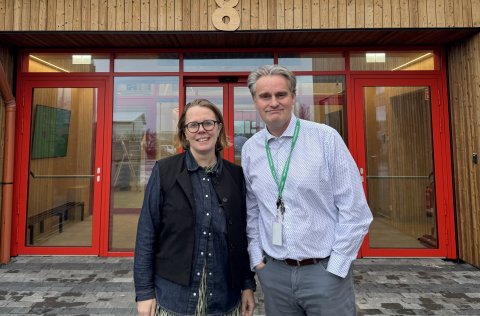 Gerður Magnúsdóttir skólastjóri og Guðbjartur Ólason aðstoðarskólastjóri.