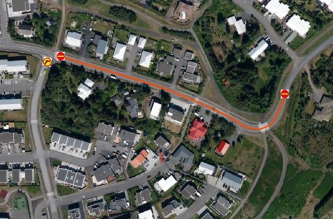 Hjáleið vegna lokunar á Breiðahvarfi