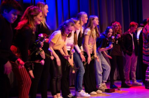 Frá söngkeppni félagsmiðstöðva í Kópavogi.