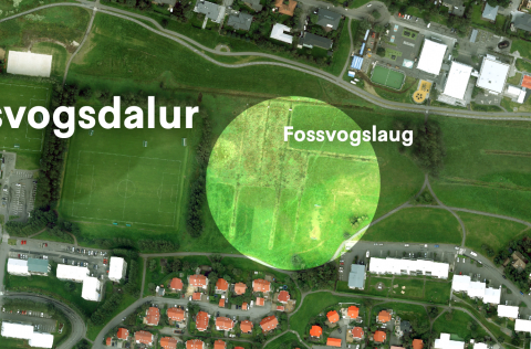 Lagt er til að Fossvogslaug verði staðsett um miðjan Fossvogsdal.