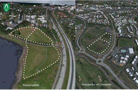 Gönguskíðabrautir við Kópavogstún og opnu sviði við Lindakirkju