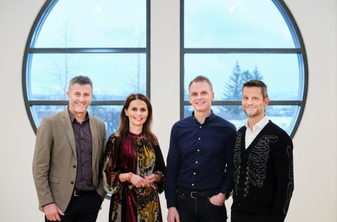 Ásdís Kristjánsdóttir bæjarstjóri Kópavogs, Orri Hlöðversson formaður bæjarráðs, Sigurður Stefánsso…