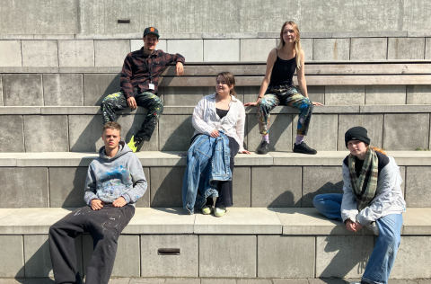 Vegglistahópurinn: Alexandra Rán Viðarsdóttir, Arey Ingibjörg Sveinsdóttir, Blær Þorfinns og Þorlei…