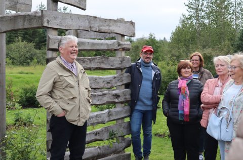 Friðrik Baldursson var með kynningu á garðinum.