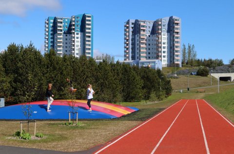 Ærslabelgur við Salalaug kom í gagnið árið 2020.