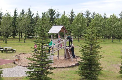 Meðal þess sem hefur verið valið í Okkar Kópavogi eru leiktæki í Guðmundarlundi.