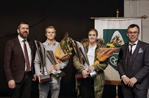 Ármann Kr. Ólafsson bæjarstjóri Kópavogs, Valgard Reinhardsson íþróttakarl Kópavogs 2019, Berglind …