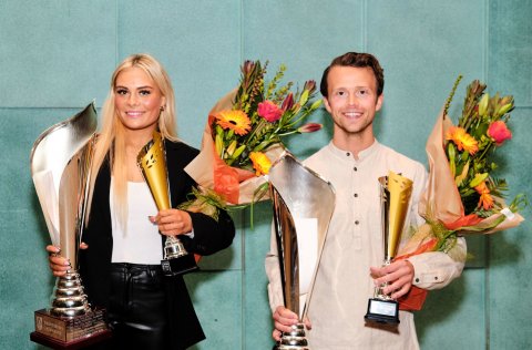 Tinna Sif Teitsdóttir íþróttakona ársins og Arnar Pétursson íþróttakarl ársins 2021.