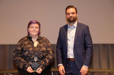 Frost Ás Þórðarson og Sverrir Kári Karlsson, formaður íþróttaráðs.