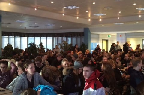 Áhugasamir nemendur á jafnréttisviku MK 2015.