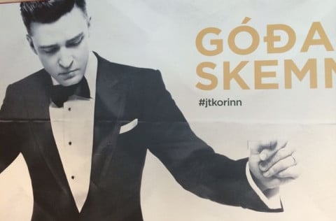 Justin Timerlake hélt tónleika í Kórnum