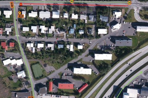 Hjáleið um Kársnesbraut