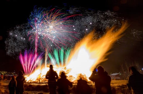 Kópavogsbrenna í Kópavogsdal.