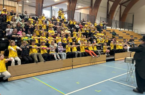 Frá landsmóti skólalúðrasveita sem haldið var í Kópavogi 2024.