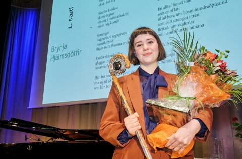 Brynja Hjálmsdóttir handhafi Ljóðstafs Jóns úr Vör 2022.