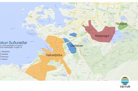 Lokun á heitavatni 18.-19.ágúst nær til hluta Kópavogs meðal annars.