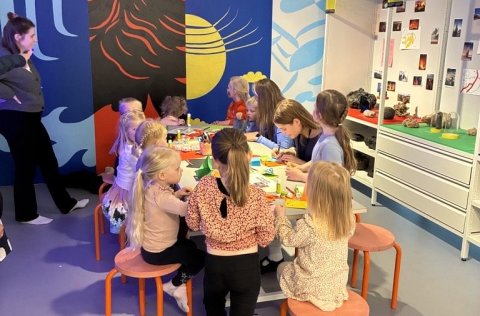 Líf og fjör í Náttúrufræðistofu Kópavogs.