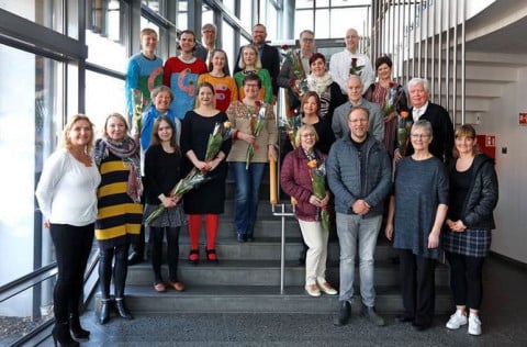 Styrkþegar menningarstyrkja Kópavogs 2016 ásamt lista- og menningarráði.