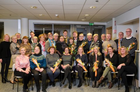 Styrkþegar lista- og menningarráðs í Kópavogi 2019 ásamt forstöðumanni menningarmála, Soffíu Karlsd…