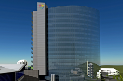 Tölvuteiknuð mynd af Norðurturni. Mynd/Nýr Norðurturn.