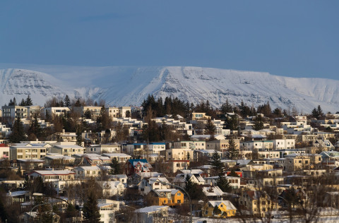 Kópavogur í vetrarbúning.