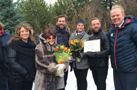 Frá afhendingu Orðsporsins 2015, frá vinstri Anna Birna Snæbjörnsdóttir, sviðsstjóri menntasviðs, S…