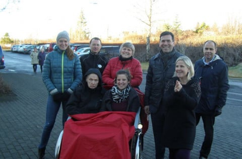 Sérútbúið hjól fyrir aldraða tekið í notkun í Sunnuhlíð í Kópavogi í nóvember 2015.