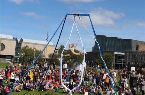 Líf og fjör á 17. júní í Kópavogi.