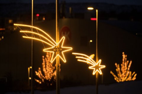 Verulega hefur verið aukið við skammdegislýsingu í ár.