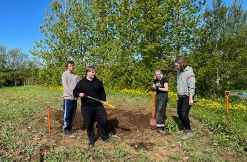 Frá skólagörðum í Kópavogi.