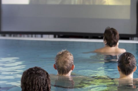 Stuttmyndir í Sundlaug Kópavogs í tengslum við RIFF, kvikmyndahátíð.