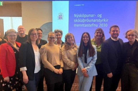 Fulltrúar Kópavogsbæjar við afhendingu styrkjanna.