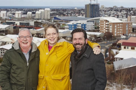 Helgi Pétursson og Saga Garðarsdóttir sem kynna munu afmælistónleika Kópavogsbæjar, ásamt Ármanni K…