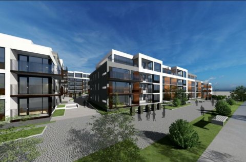 Traðarreitur eystri, innigarður séð frá Skólatröð.