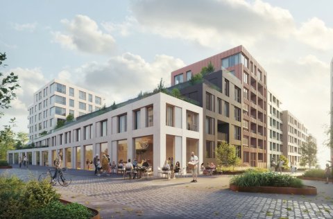 Fyrirhuguð er uppbygging í Fannborg og við Vallatröð. Mynd/Nordic Office of Architecture.