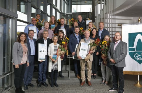 Handhafar umhverfisviðurkenningar Kópavogsbæjar 2016.