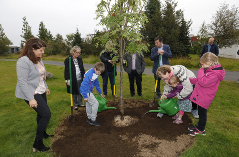 Frá afhendingu viðurkenningar á götu ársins 2016,